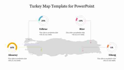 Turkey Map Template for PowerPoint